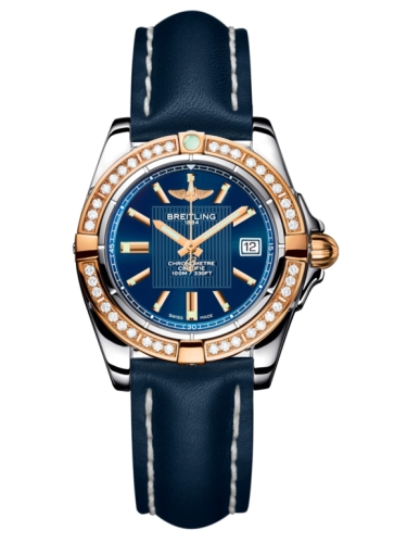Breitling C71356LA.C813.116X : Galactic 32 Stainless Steel / Rose Gold / Diamond / Metallica Blue / Calf
