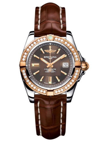 Breitling C71356LA.Q581.778P : Galactic 32 Stainless Steel / Rose Gold / Diamond / Solar Bronze / Croco