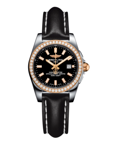 Breitling C7234853/BF32/477X/A12BA.1 : Galactic 29 Stainless Steel / Rose Gold / Diamond / Trophy Black / Calf