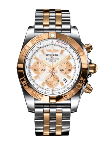 Breitling CB011012.A696.375C : Chronomat 44 Stainless Steel / Rose Gold / Antarctica White / Bracelet