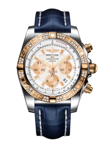 Breitling CB0110AA.A696.731P : Chronomat 44 Stainless Steel / Rose Gold / Diamond / Antarctica White / Croco