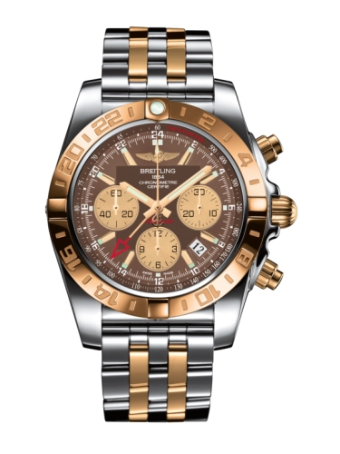Breitling CB042012.Q590.375C : Chronomat 44 GMT Stainless Steel / Rose Gold / Metallica Brown / Bracelet