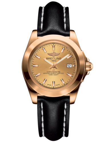 Breitling H7133012.H549.408X : Galactic 32 Sleek Edition Rose Gold / Golden Sun / Calf