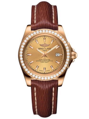 Breitling H7133053.H549.211X : Galactic 32 Sleek Edition Rose Gold / Diamond / Golden Sun / Sahara