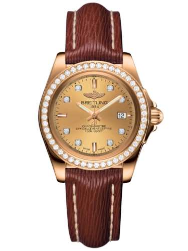 Breitling H7133053.H550.211X : Galactic 32 Sleek Edition Rose Gold / Diamond / Golden Sun Diamond / Sahara