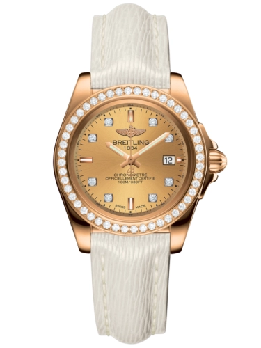 Breitling H7133053.H550.235X : Galactic 32 Sleek Edition Rose Gold / Diamond / Golden Sun Diamond / Sahara