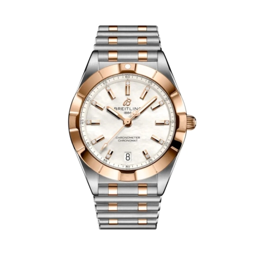 Breitling U77310101A2U1 : Chronomat 32 Stainless Steel - Red Gold / MOP / Rouleaux
