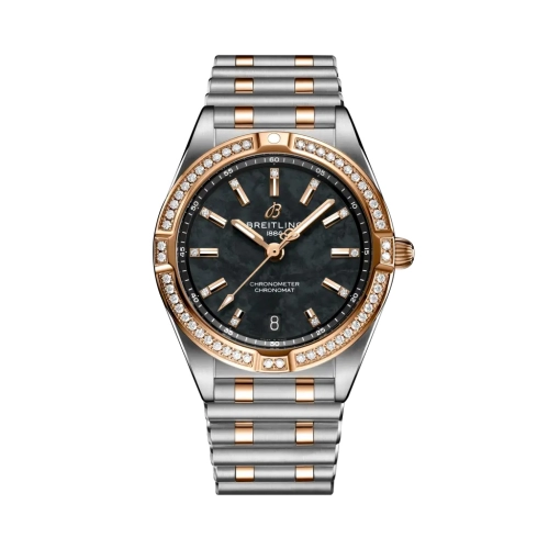 Breitling U773102A1B1U1 : Chronomat 32 Stainless Steel - Red Gold - Diamond / Black MOP