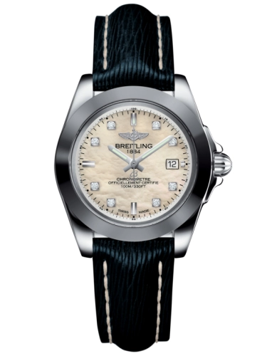 Breitling W7133012/A801/210X/A14BA.1 : Galactic 32 Sleek Edition Stainless Steel / Pearl Diamond / Sahara