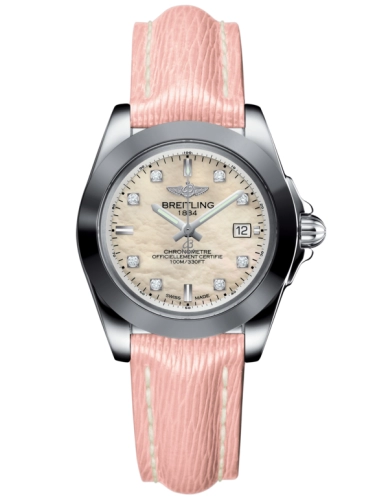 Breitling W7133012/A801/238X/A14BA.1 : Galactic 32 Sleek Edition Stainless Steel / Pearl Diamond / Sahara