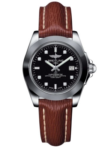 Breitling W7133012/BF63/211X/A14BA.1 : Galactic 32 Sleek Edition Stainless Steel / Trophy Black Diamond / Sahara