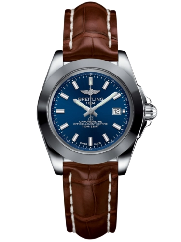 Breitling W7133012/C951/778P/A14BA.1 : Galactic 32 Sleek Edition Stainless Steel / Horizon Blue / Croco