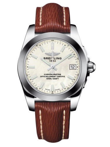 Breitling W7433012.A779.216X : Galactic 36 Stainless Steel / SleekT / Pearl / Sahara