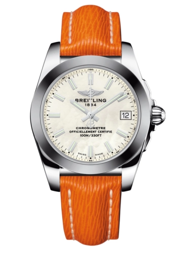 Breitling W7433012.A779.217X : Galactic 36 Stainless Steel / SleekT / Pearl / Sahara