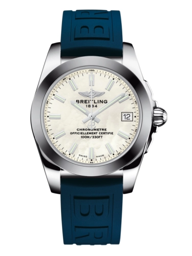 Breitling W7433012.A779.238S : Galactic 36 Stainless Steel / SleekT / Pearl / Rubber