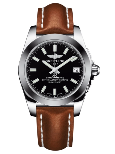 Breitling W7433012.BE08.412X : Galactic 36 Stainless Steel / SleekT / Trophy Black / Calf
