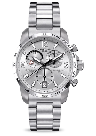 Certina C0016391103700 : DS Podium Big Size Chrono GMT Silver
