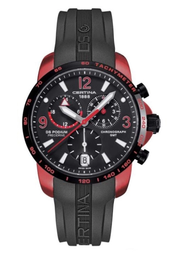 Certina C0016399705701 : DS Podium Big Size Chrono GMT AluminiumRed 