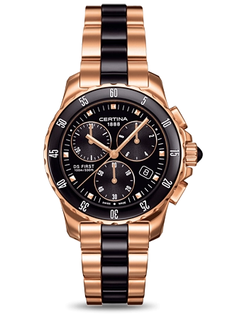 Certina C0142173305100 : DS First Lady Ceramic Chrono Rose Bracelet