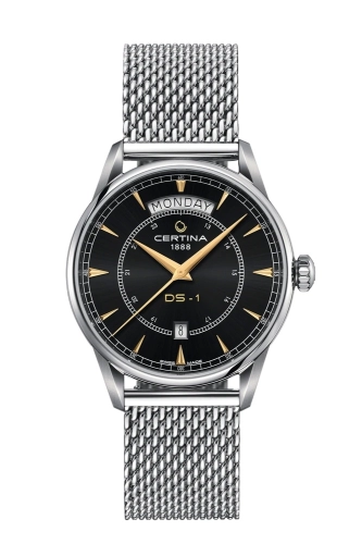 Certina C029.430.11.051.00 : DS-1 Day Date Stainless Steel / Black / Mesh