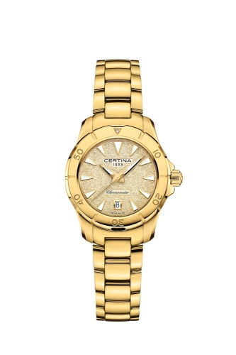 Certina C032.951.33.361.00 : DS Action Lady 29 Yellow Gold / Champagne
