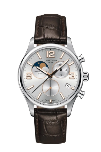 Certina C033.460.16.037.00 : DS-8 Chronograph Moon Phase Stainless Steel / Silver