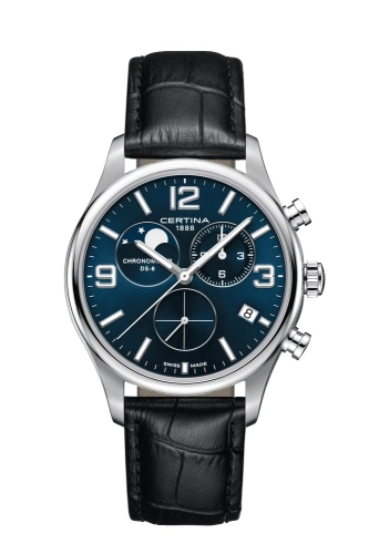 Certina C033.460.16.047.00 : DS-8 Chronograph Moon Phase Stainless Steel / Blue
