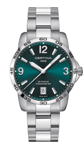 Certina C034.451.11.097.00 : DS Podium 40 Stainless Steel / Green / Bracelet