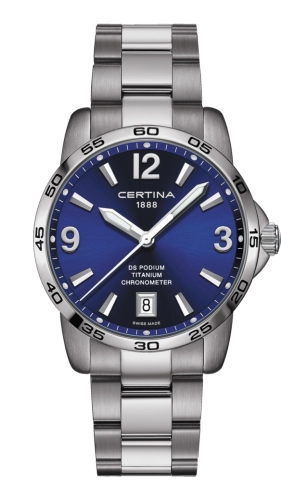 Certina C034.451.44.047.00 : DS Podium 40 Titanium / Blue / Bracelet