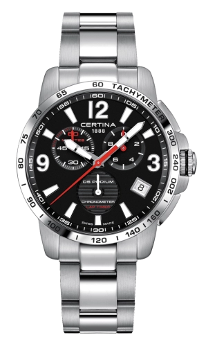 Certina C034.453.11.057.00 : DS Podium Lap Timer Stainless Steel / Black / Bracelet