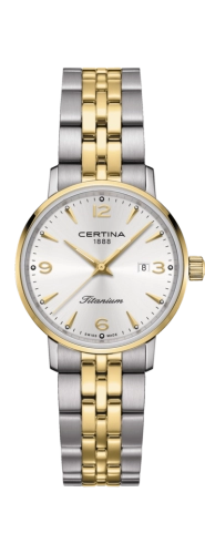 Certina C035.210.55.037.02 : Ds Caimano Lady Titanium - Yellow Gold / Silver / Bracelet