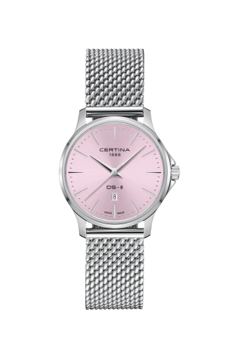 Certina C045.010.11.331.00 : DS-8 Lady Quartz Stainless Steel / Pink / Mesh