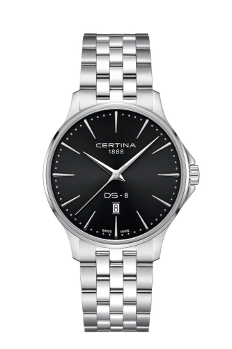 Certina C045.410.11.051.00 : DS-8 Gent Quartz Stainless Steel / Black / Bracelet