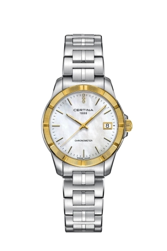 Certina C902.251.41.016.00 : DS Jubile Lady Quartz Stainless Steel - Yellow Gold / MOP / Bracelet