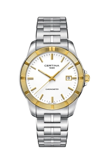 Certina C902.451.41.011.00 : DS Jubile Quartz Stainless Steel - Yellow Gold / White / Bracelet