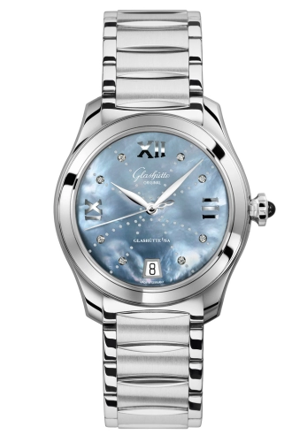 Glashütte Original 1-39-22-11-02-34 : Lady Serenade Stainless Steel / Blue MOP - Index Line / Bracelet