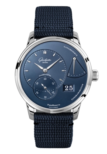Glashütte Original 1-65-01-26-12-64 : PanoReserve Stainless Steel / Blue / Synthetic