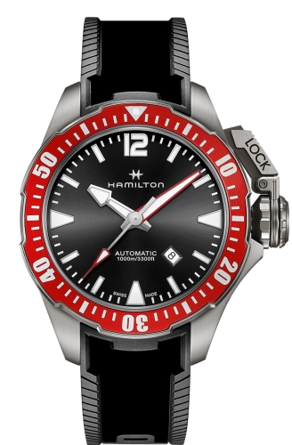 Hamilton H77805335 : Frogman Auto 46 Titanium / Black