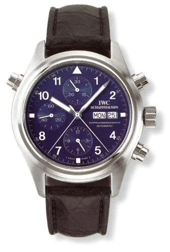 IWC IW3713-22 : Pilot's Watch Doppelchronograph Platinum / Blue / Italian