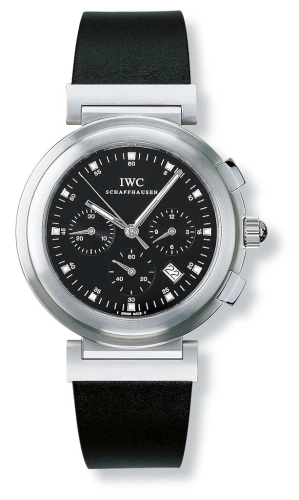 IWC IW3728-04 : Da Vinci SL Chronograph MecaQuartz Stainless Steel Brushed / Black / Desmopan