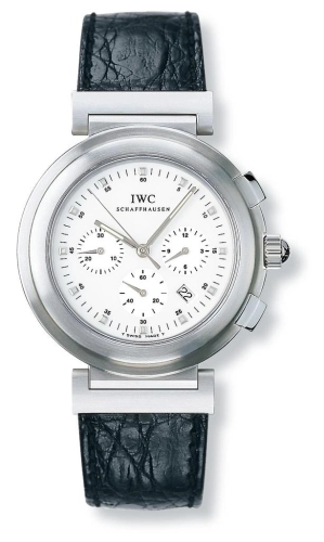 IWC IW3728-08 : Da Vinci SL Chronograph MecaQuartz Stainless Steel Brushed / White / Croco