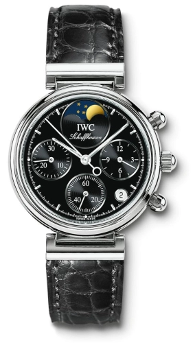 IWC IW3736-13 : Kleine Da Vinci Stainless Steel / Black / Croco