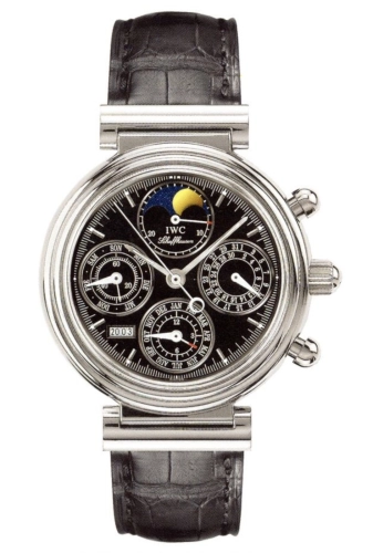 IWC IW3750-29 : Da Vinci Perpetual Stainless Steel / Black / Italian