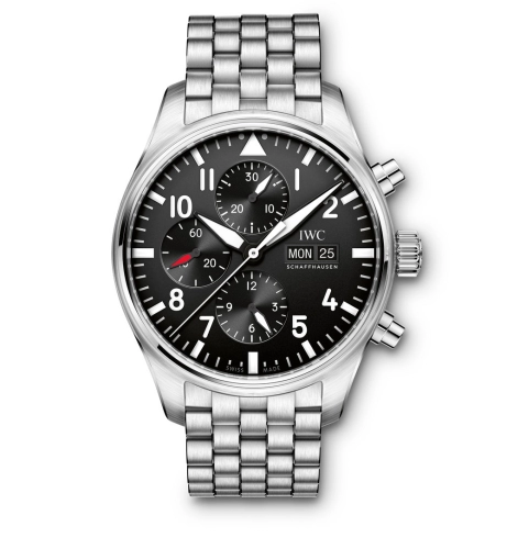 IWC IW3777-10 : Pilot's Watch Chronograph Stainless Steel / Black / Bracelet