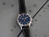 IWC Pilot's Watch Chronograph Stainless Steel / Black / Staffel 11