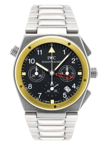 IWC IW3805-02 : Ingenieur Mecaquartz Chronograph Alarm Stainless Steel / Yellow Gold / Black / Bracelet