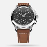 IWC Ingenieur Chronograph Custom Stainless Steel / Black-Rhodium / Calf