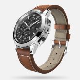IWC Ingenieur Chronograph Custom Stainless Steel / Black-Rhodium / Calf