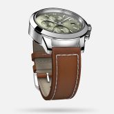 IWC Ingenieur Chronograph Custom Stainless Steel / Green-Rhodium / Calf