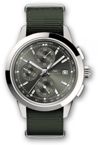 IWC IW3808-BS : Ingenieur Chronograph Custom Stainless Steel / Green-Rhodium / NATO